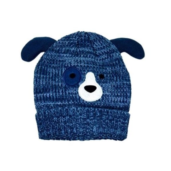 #K5 Kids Blue Knit Puppy Hat With Ears - Picture 1 of 2